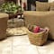 Household Essentials 17.5" Woven Natural Hyacinth Basket with Handles